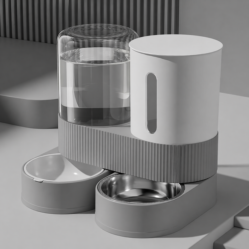 2-in-1 Automatic Pet Feeder & Water Dispenser