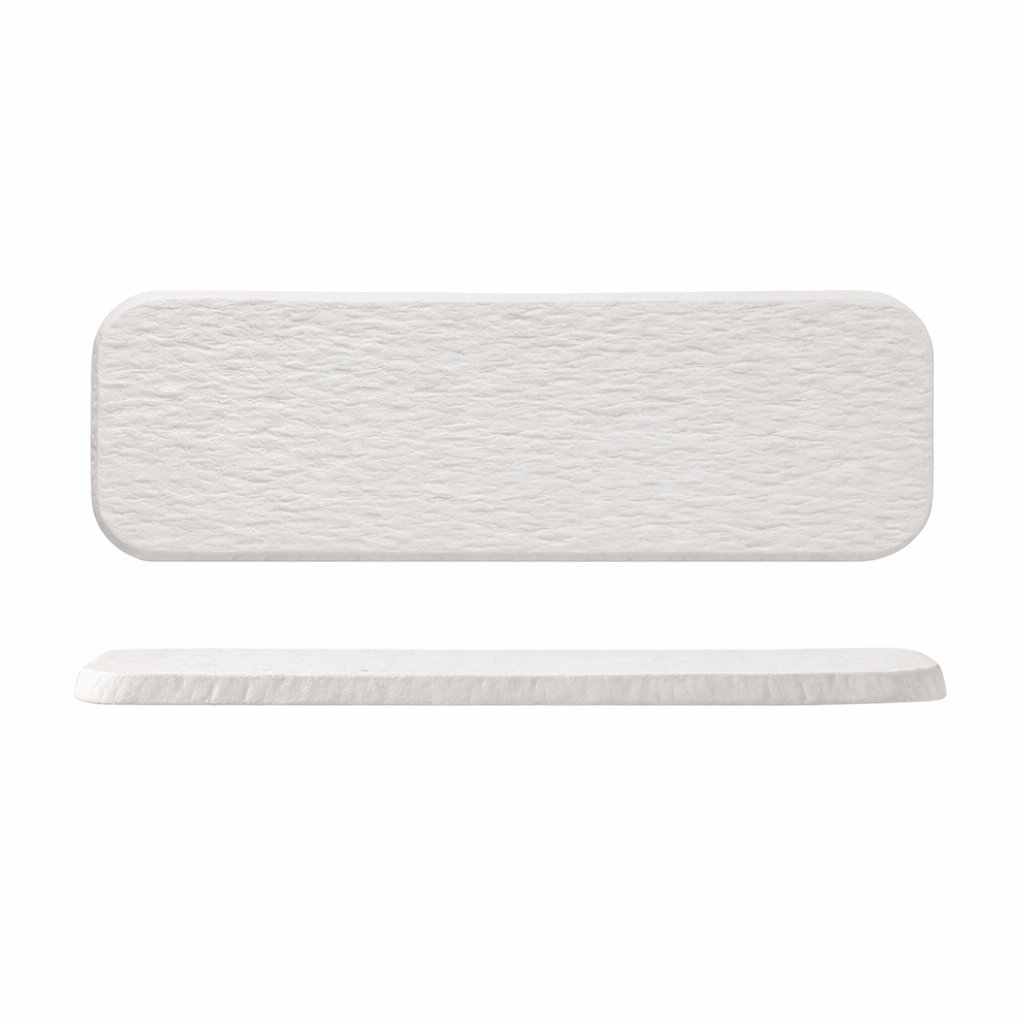 Frosted Stone Texture Rectangular Ceramic Plate
