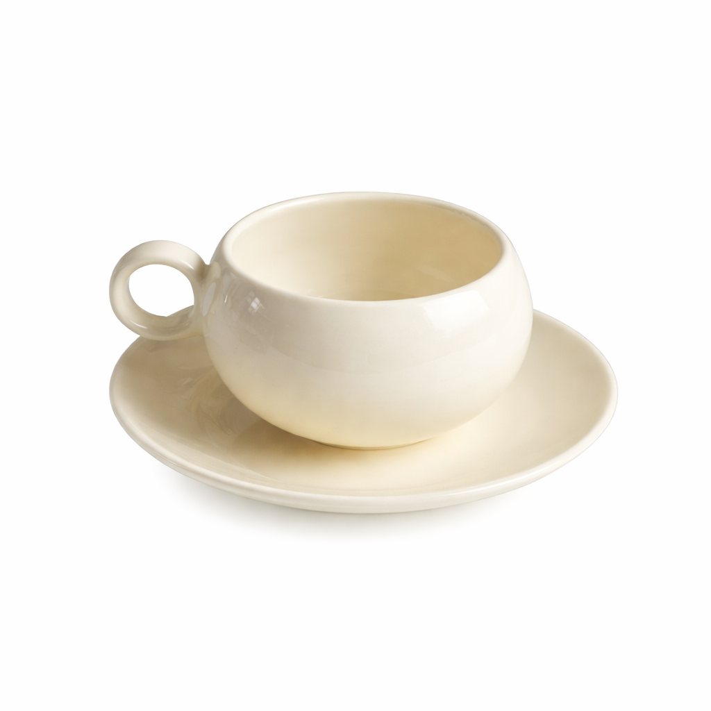 Nordic Ceramic Coffee Cup & Saucer Set
