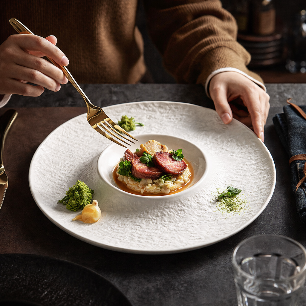 Volcanic Stone Ceramic Plate