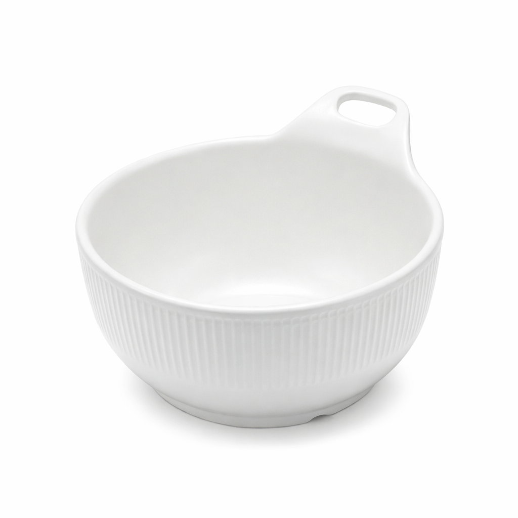Matte Melamine Single Handle Bowl
